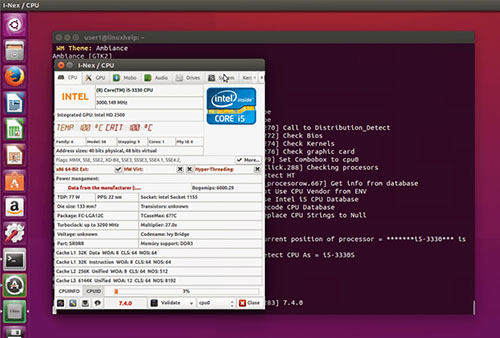 Interface do Software I-Nex em uso